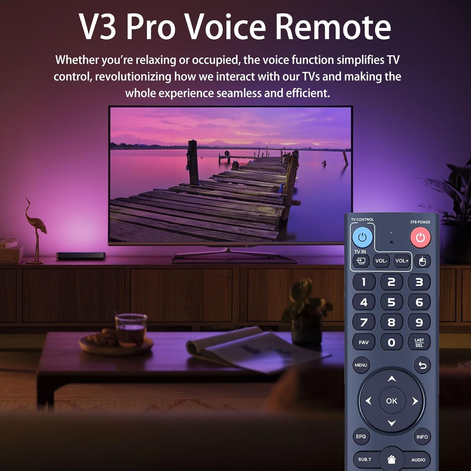 Backlit Voice Remote Control