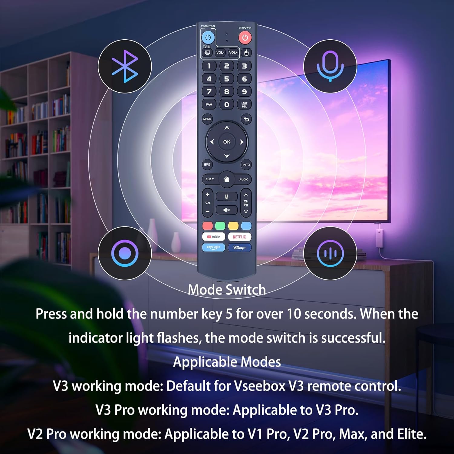 Backlit Voice Remote Control