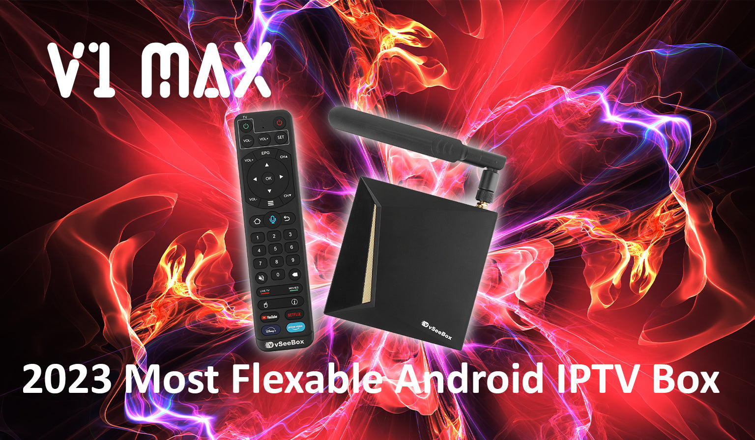Maxstream Box vSeeBox V1 MAX Fully-Loaded 8k Android TV 10 IPTV Stream Box, 4Gb RAM ...